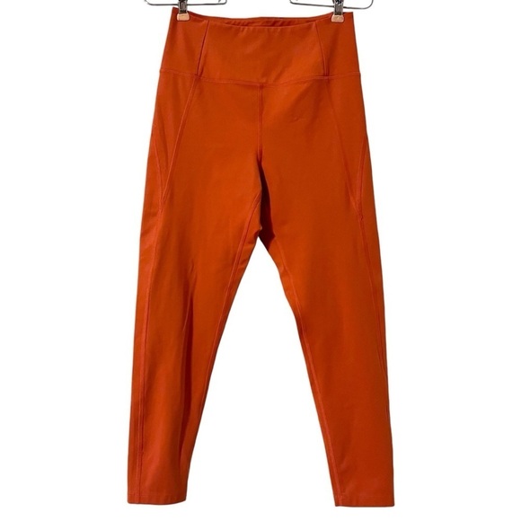 Girlfriend Collective Compressive High Rise Leggings in Orange Sz M Athletic - Picture 1 of 13
